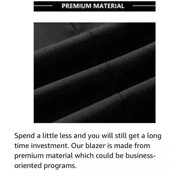 New Slim Fit Mens Size XL/42 Mens Sport Jacket 2 pocket Black - Picture 10 of 11